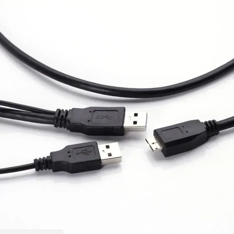 USB 3.0 Micro-B Hard Drive Cable Dual USB Power – 0.6M & 1M USB Data Cable Richie's