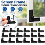 20pcs ABS Window Screen Frame Corner Connectors 90° Black Screen Frame Connectors Richie's
