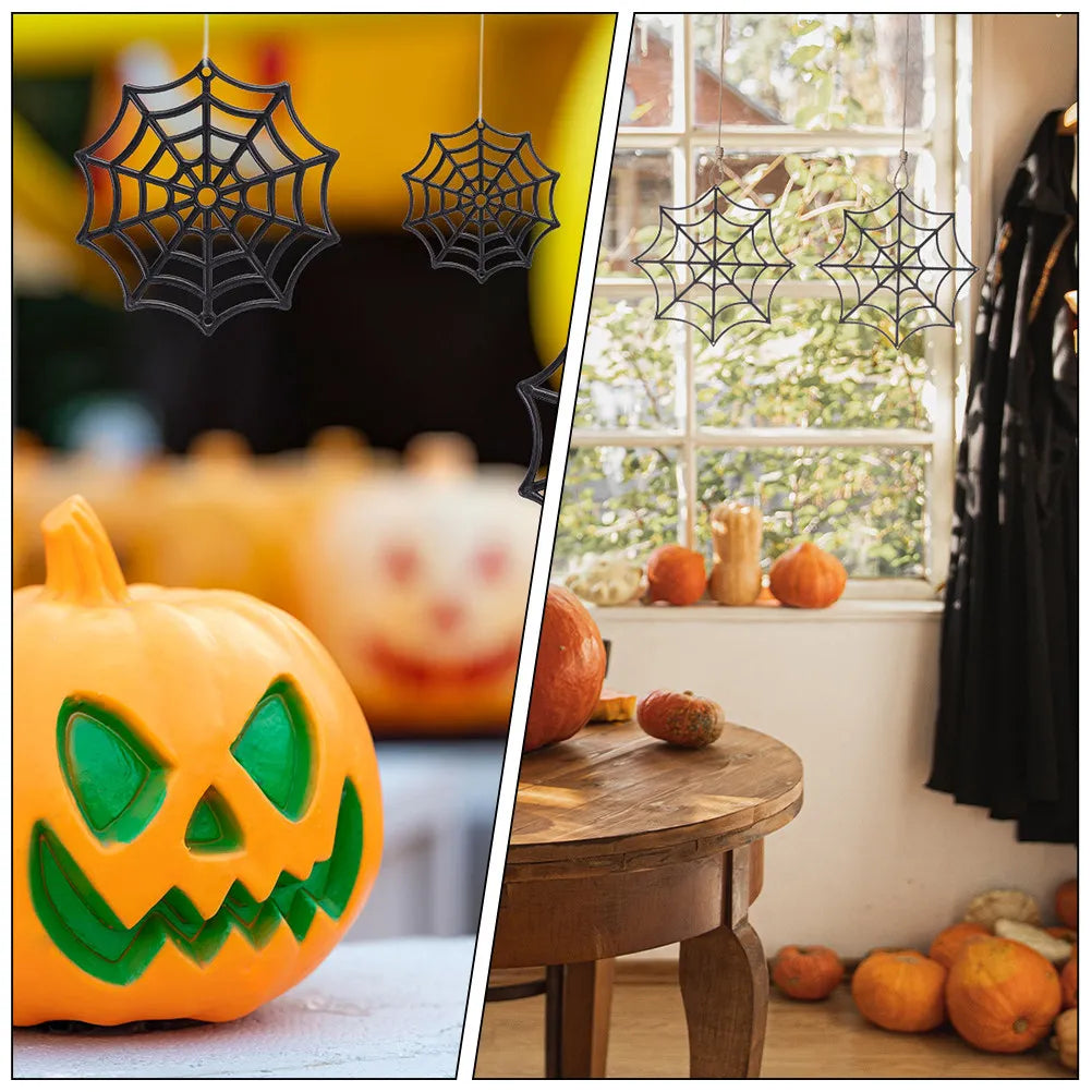 10Pcs Halloween Plastic Spider Web Cobweb Hanging Decorations Halloween Decoration Richie's
