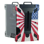 Aluminum Alloy RFID Blocking ID Badge Holder with Back Clip ID Badge Holder Richie's USA Flag