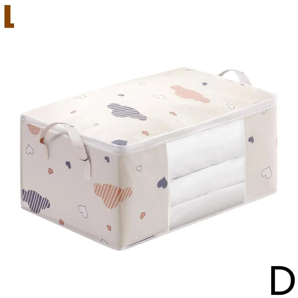 Quilt & Duvet Storage Bag – Moisture-Proof Closet Organizer Bedding Storage Bag Richie's white-L