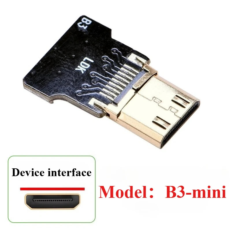 Raspberry Pi 4 Micro HDMI FFC Flat Cable 90° 20-Pin FPV HDMI FFC Cable Richie's miniHDMI (B3)