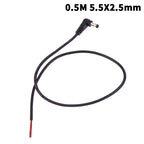 Right Angle DC Power Cable 5.5x2.1/2.5mm Male Plug Extension DC Power Cable Richie's A4