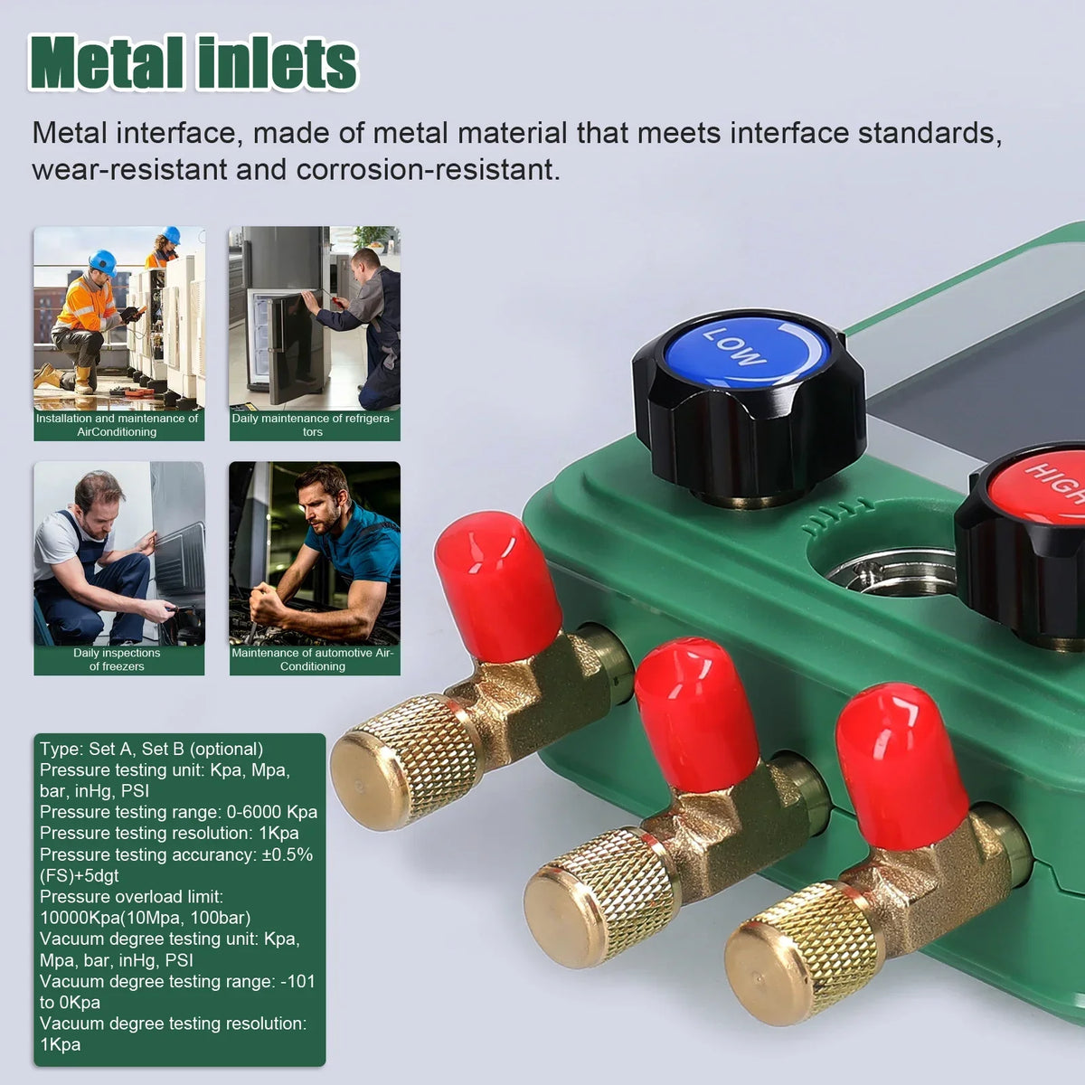 Digital Manifold Gauge – AC Refrigerant Vacuum Pressure Meter Digital Manifold Gauge Richie's