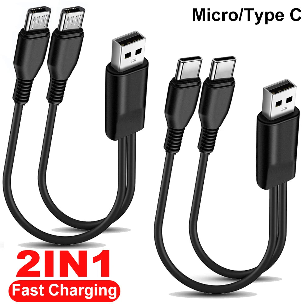 2-in-1 Dual USB-C Fast Charging Cable – iPhone & Android USB-C Charging Cable Richie's