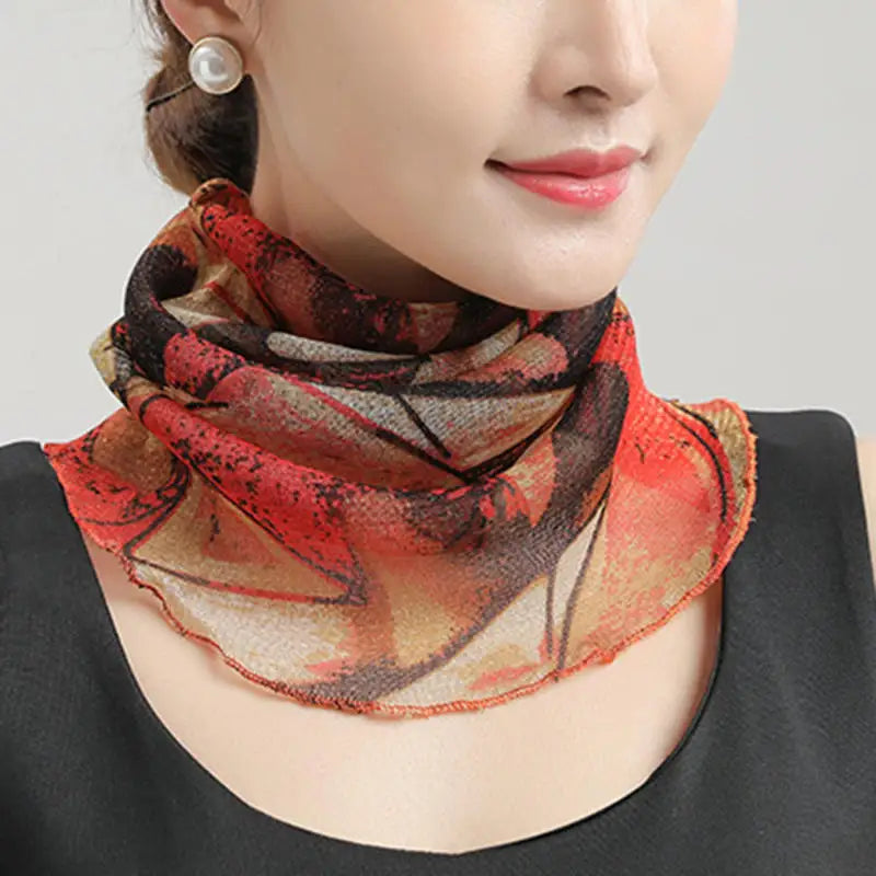 Women's Anti-UV Chiffon Neck Scarf – Multi-Style Sun Cover Women's Sun Scarf Richie's 05