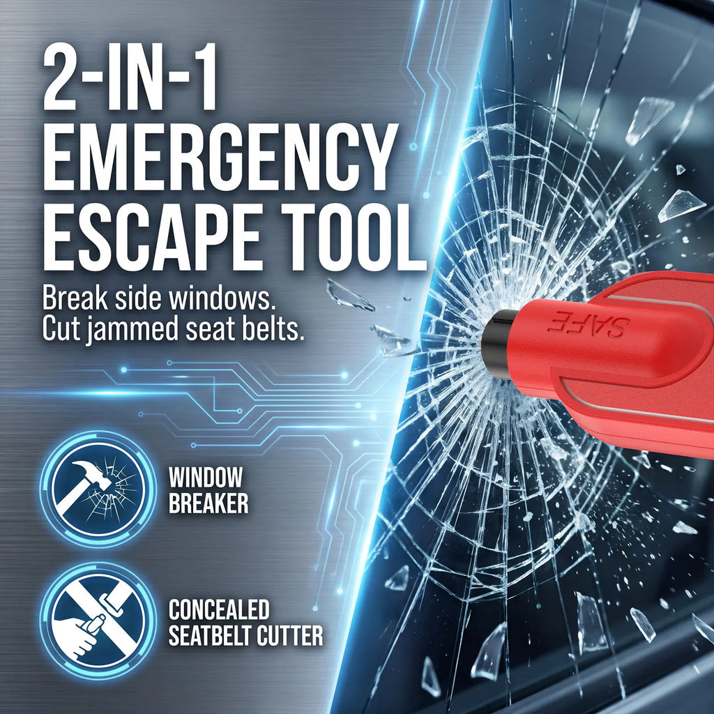 2-Pack Car Window Breaker & Seat Belt Cutter Tool Car Safety Tool Richie's