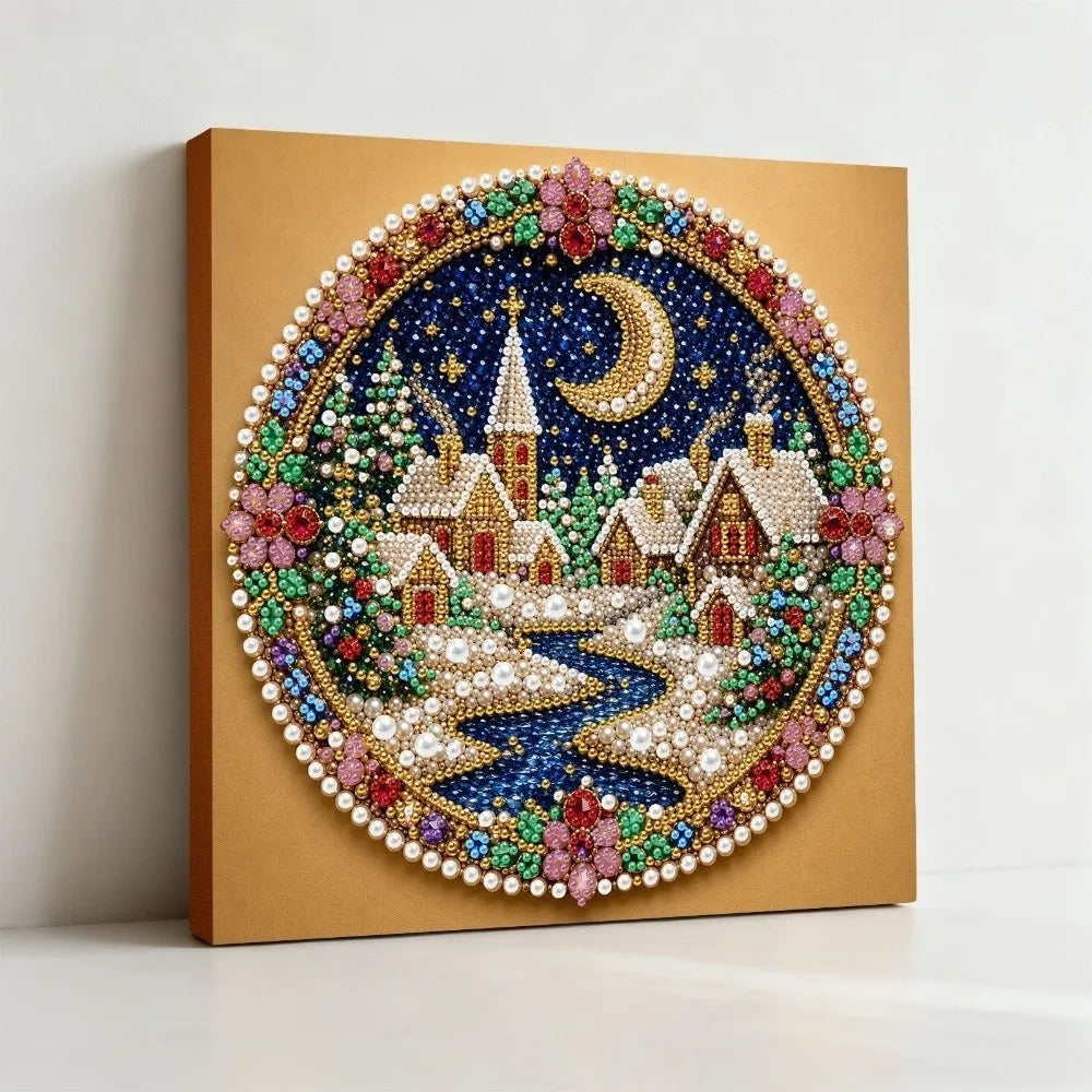 3D Christmas Pearl Art Kit – DIY Diamond Painting Holiday Gift Diamond Painting Kit Richie's 01