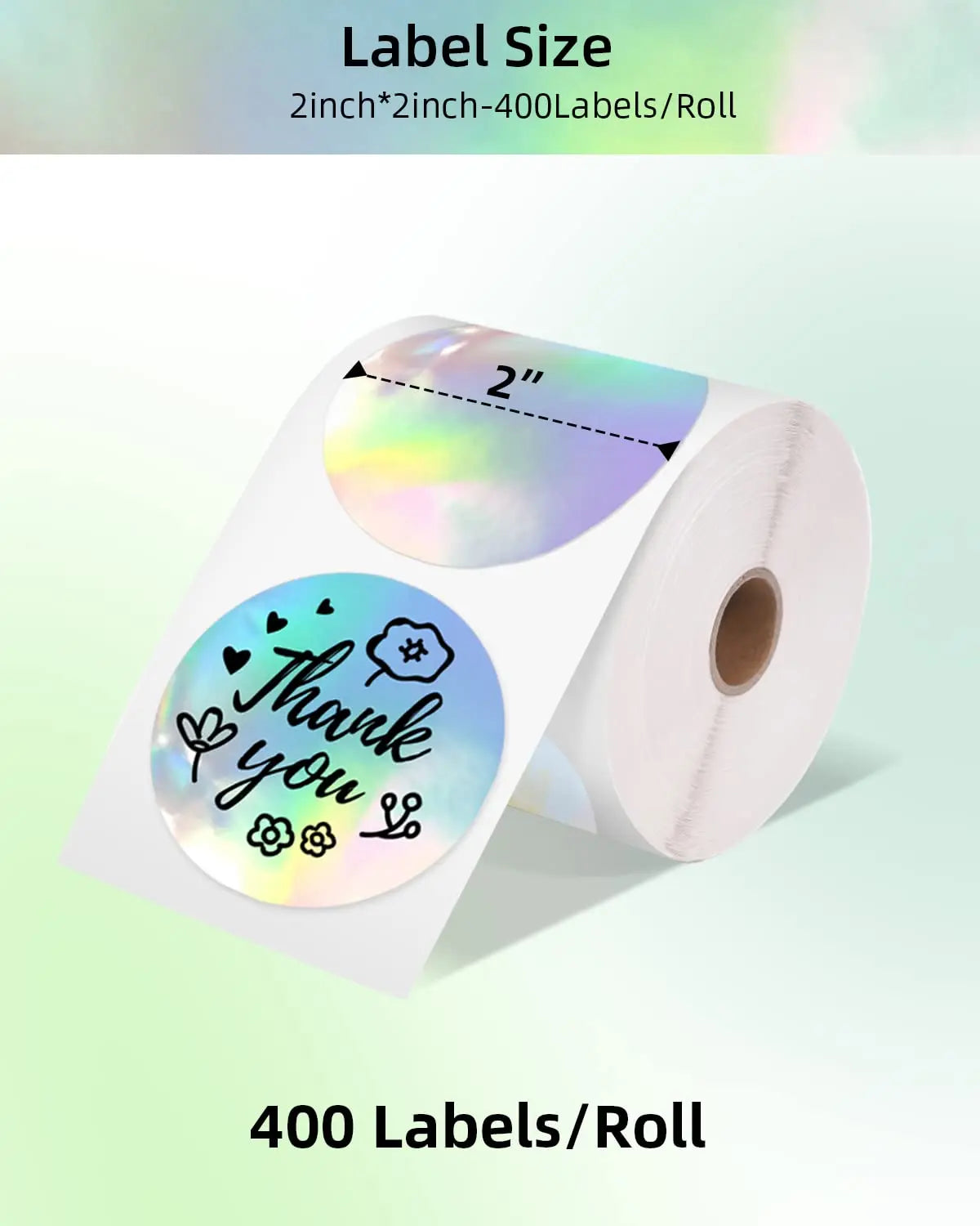 Phomemo 1000pcs Round Thermal Shipping Labels Rainbow Stickers Thermal Shipping Labels Richie's