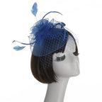 Feather Fascinator Hair Pin Bridal Tiara Wedding Headband Feather Fascinator Richie's Blue