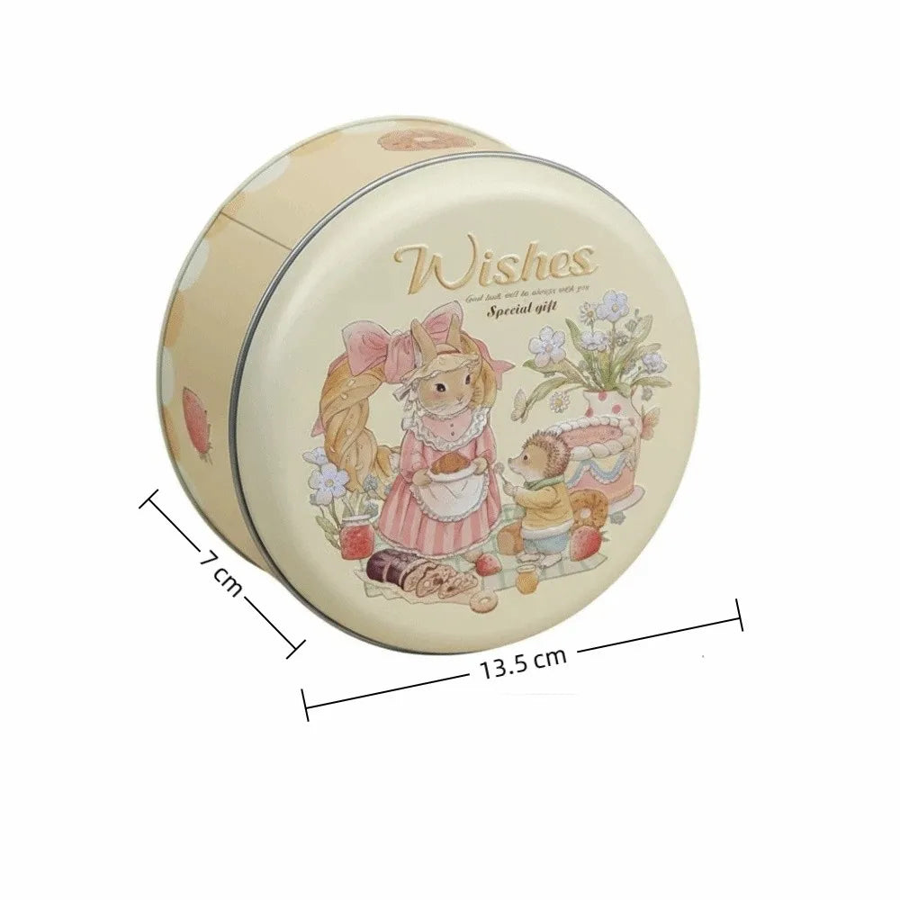 Round Cookie Tin Box | 3D Cartoon Candy Storage Can Cookie Tin Box Richie's