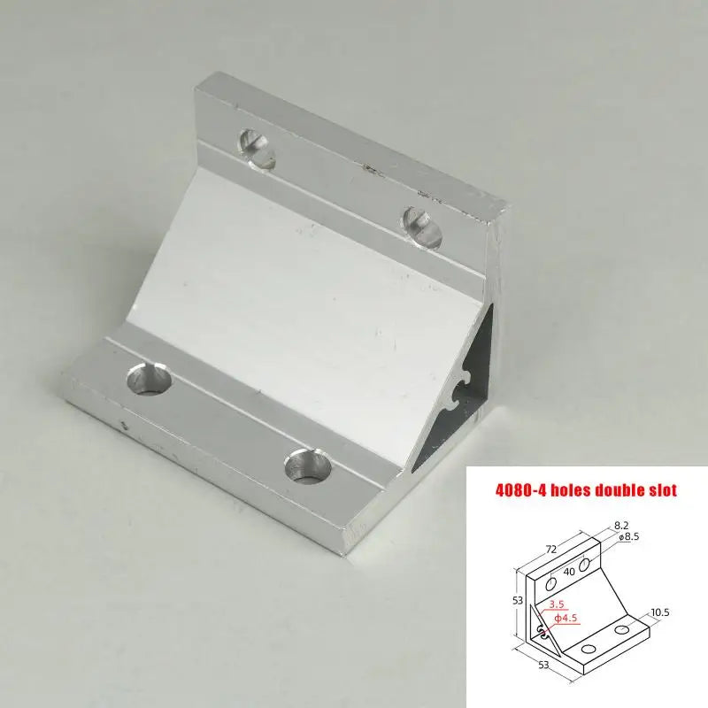 2Pcs 90° Angle Bracket for 2020–6060 Aluminum Profile DIY Frame Aluminum Corner Bracket Richie's 4080 4holes