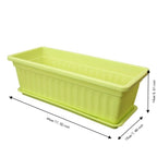 Rectangular Plastic Planter Pot with Tray – Large Balcony Garden Garden Planter Pot Richie's