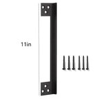 Door Latch Guard Plate – Outswing Door Security Shield Door Security Guard Richie's Black 11in