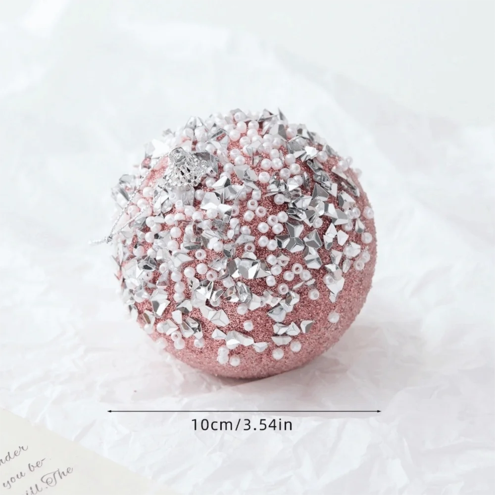 Pink Shatterproof Christmas Ornaments – Velvet Foam Ball Hangings Christmas Ornaments Richie's Ball 5