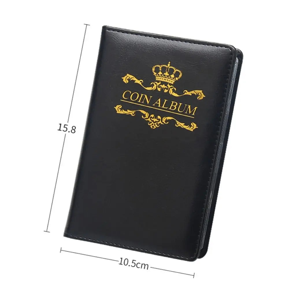 PU Leather Coin Album 120 Pockets – Crown & Rose Design Coin Collection Album Richie's