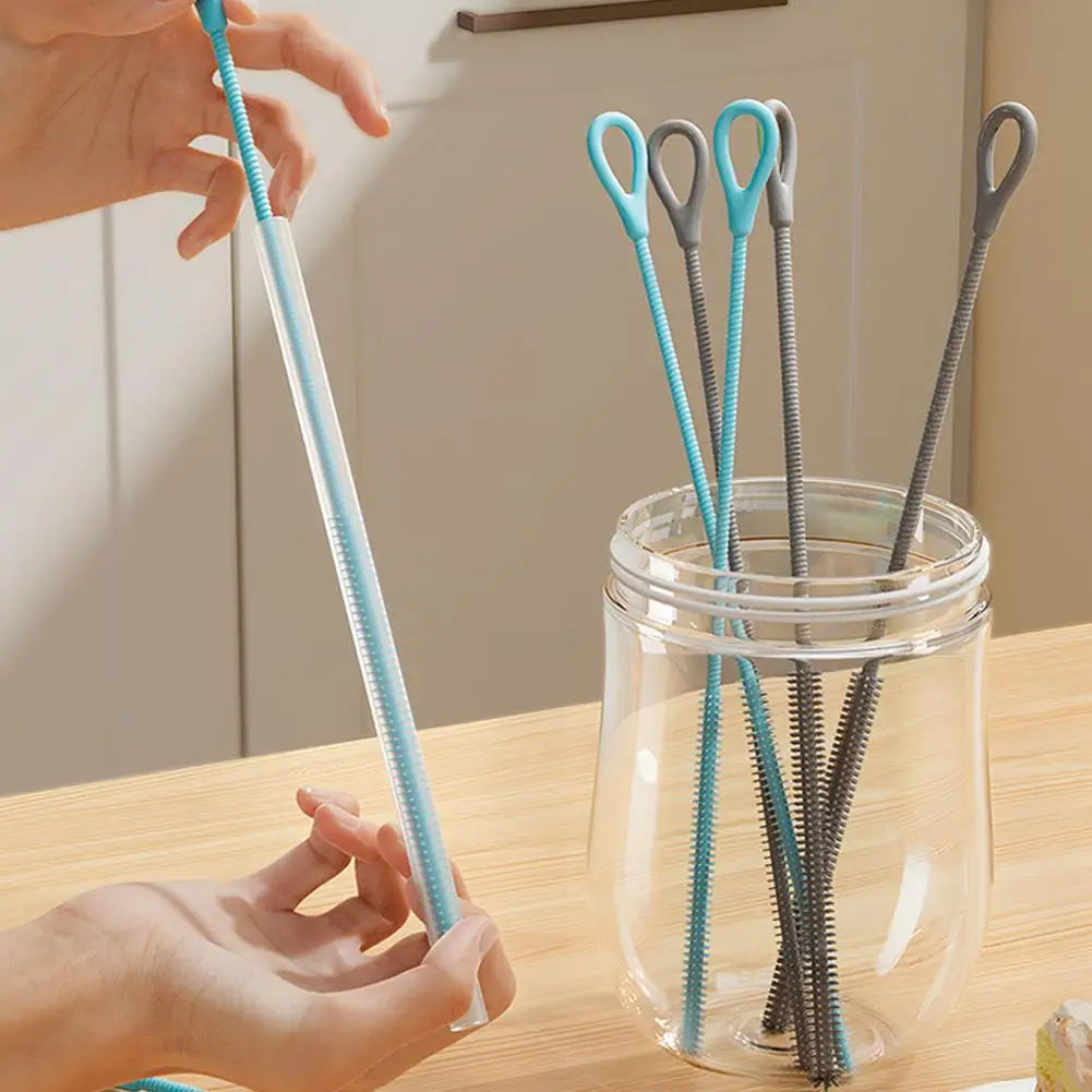 2PCS Silicone Straw Cleaning Brushes 25cm – Food-Grade 6mm & 9mm Straw Cleaning Brush Richie's
