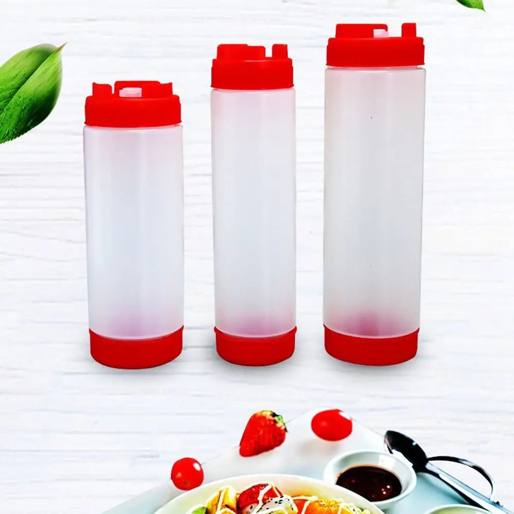 Double Head Squeeze Sauce Bottles 16oz 20oz 24oz | Food-Safe PP Squeeze Sauce Bottles Richie's