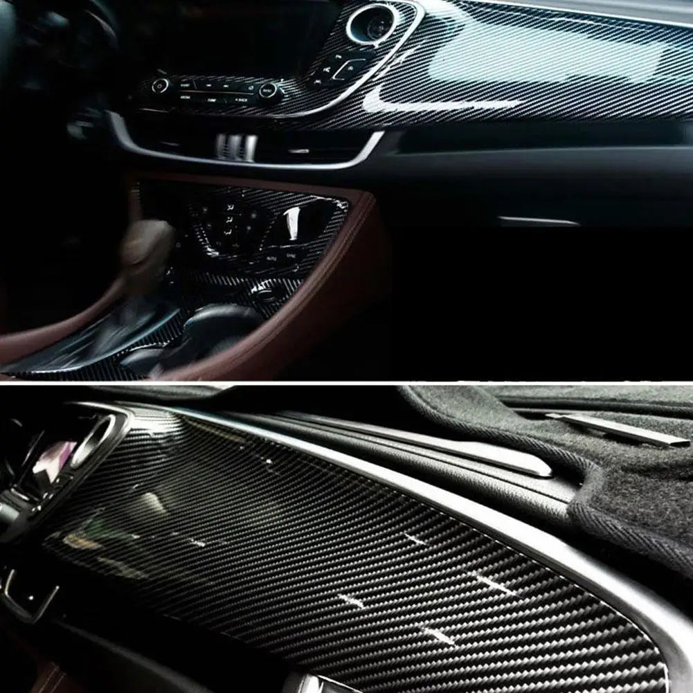 7D Carbon Fiber Gloss Black Vinyl Wrap Film 30×152cm Car Vinyl Wrap Film Richie's