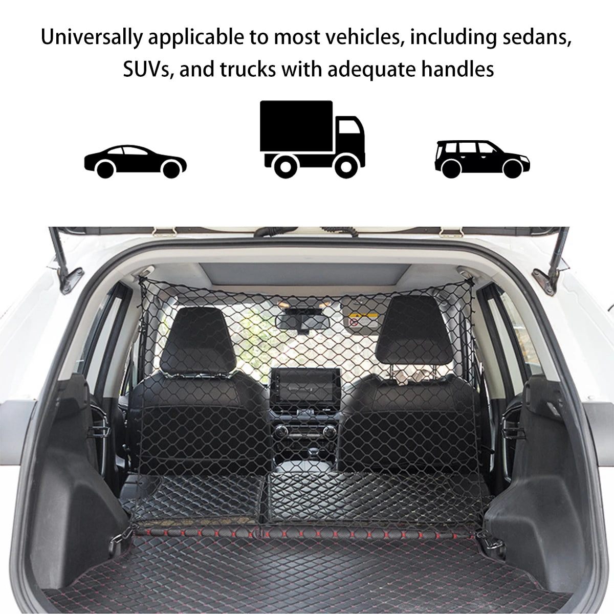 Pet Car Barrier Net – Foldable Dog Car Safety Fence & Hooks Dog Car Barrier Richie's