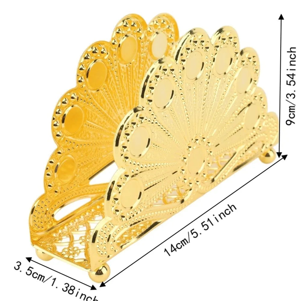 Gold Iron Standing Napkin Holder – Peacock Desk Organizer Napkin Holder Richie's
