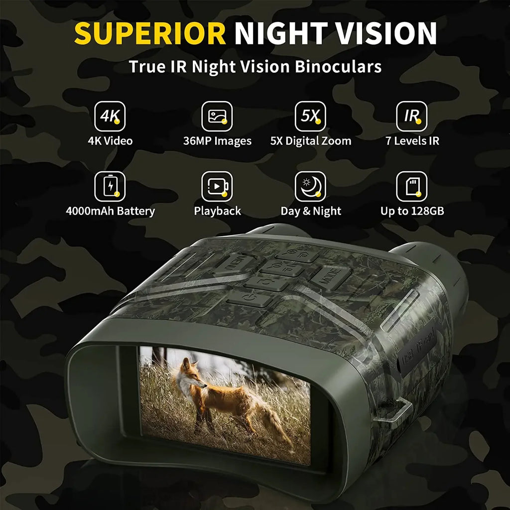 4K HD Night Vision Binoculars 5X Zoom – Bird Watching & Camping Night Vision Binoculars Richie's