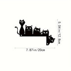 Metal Cat Door Corner Wall Sculpture – Minimalist Home Décor Wall Sculpture Richie's 1pc