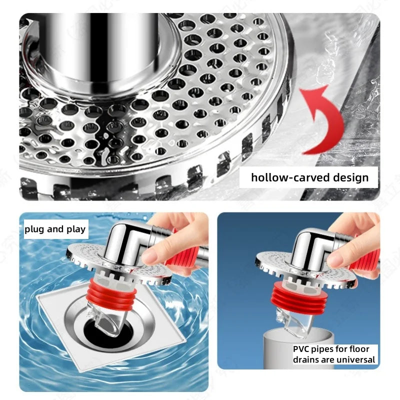 Washing Machine Floor Drain Tee Connector – Anti-Odor Adapter Floor Drain Adapter Richie's