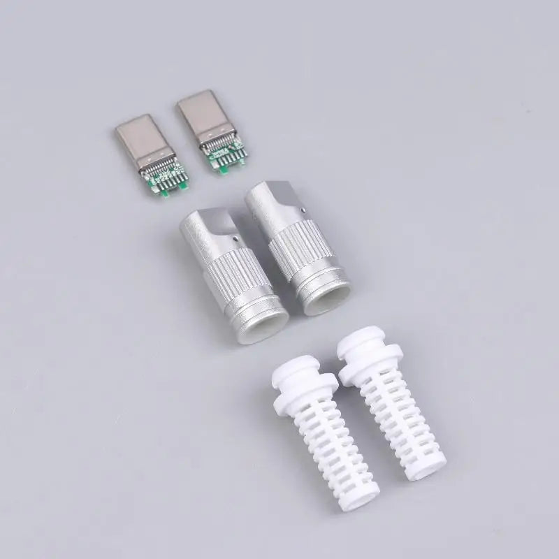 USB 3.1 24-Pin Type-C Male Solder Connector – Fast Charge Repair USB-C Solder Connector Richie's white 2pcs