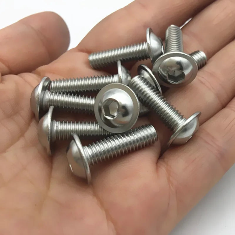 M3–M10 304 Stainless Flange Button Head Hex Socket Screws 5–50pc Machine Screws Richie's M6 20pcs 16mm