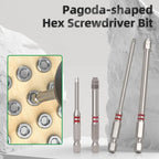 6Pcs Step Hex Screwdriver Bit Set S2 Steel | 65mm & 100mm Hex Screwdriver Bit Set Richie's