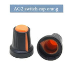 30PCS Potentiometer Knobs Set 6mm WH148 Assorted Colors Potentiometer Knobs Set Richie's AG2 Orange 30PCS