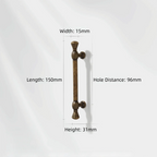 Zinc Alloy Furniture Handles – Bronze Antique Drawer Pulls Furniture Cabinet Handle Richie's Bronze 150mm