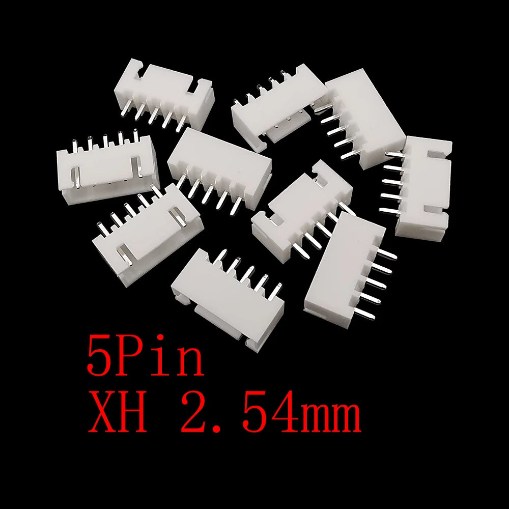 100Pcs JST XH 2.54mm Connector 2/3/4/5 Pin Housing Male Female Wire Connector Kit Richie's 5Pin-J 100Pcs