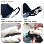 Windproof Stroller Handle Gloves – Warm Winter Oxford Muff Stroller Handle Gloves Richie's