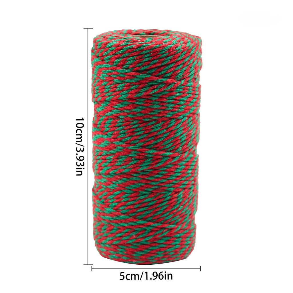 100m Cotton Craft Ribbon – Christmas Gift Wrapping & DIY Decor Decorative Craft Ribbon Richie's green 1roll one size fits all