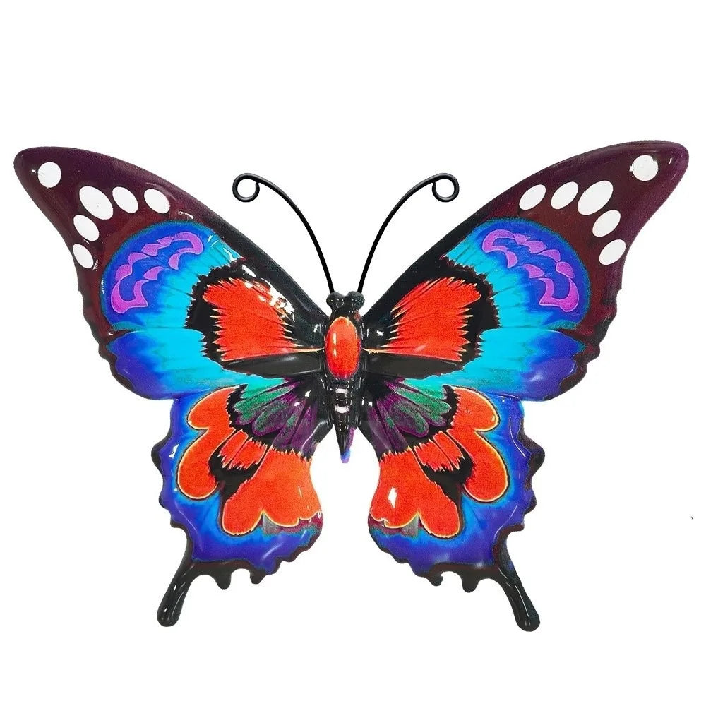 Metal Butterfly Wall Art Decor – Indoor & Outdoor Hanging Metal Wall Art Richie's Red