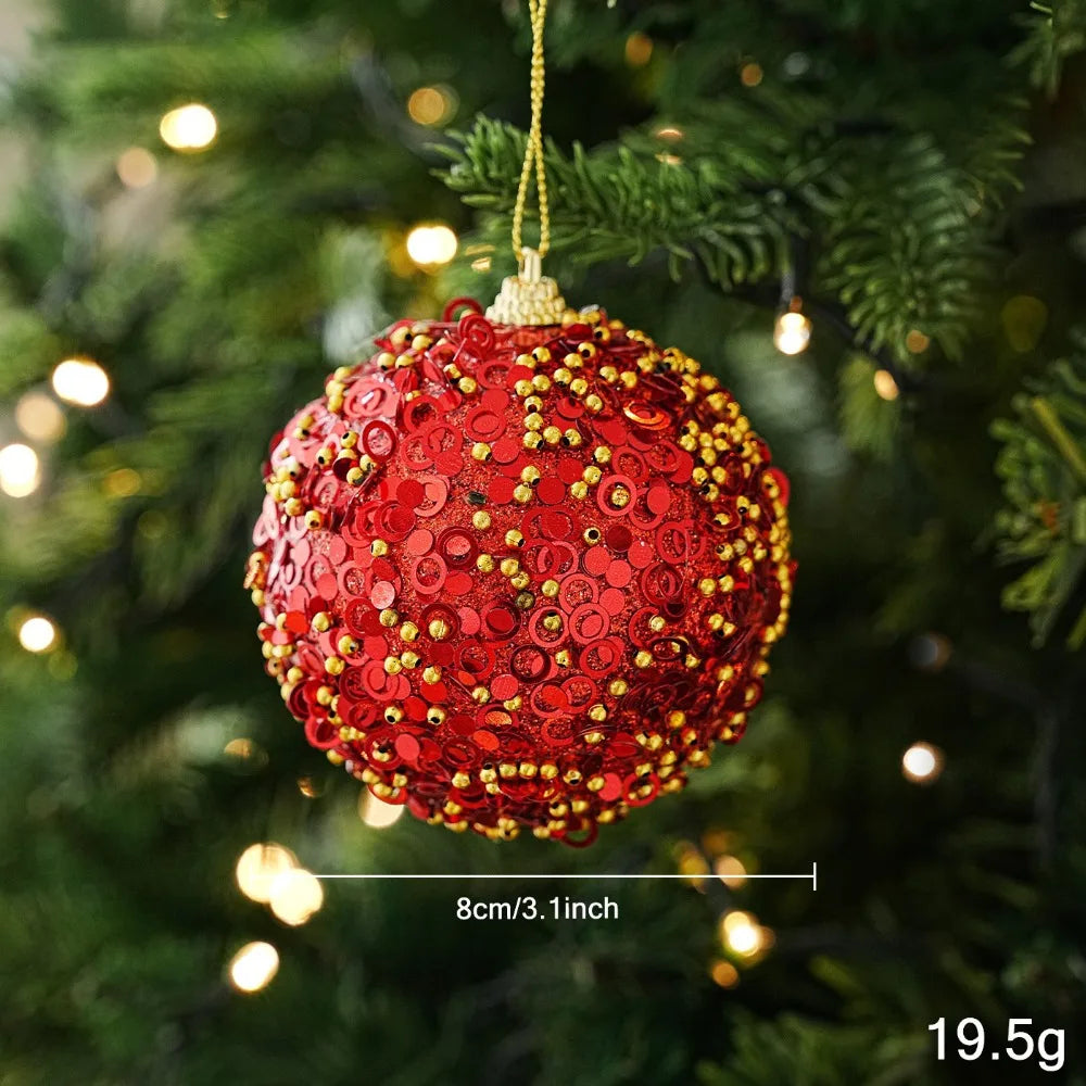 Pearl Foam Christmas Ball Ornament | Ribbed Wave Tree Decor Christmas Tree Ornament Richie's D