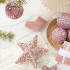 Pink Shatterproof Christmas Ornaments – Velvet Foam Ball Hangings Christmas Ornaments Richie's