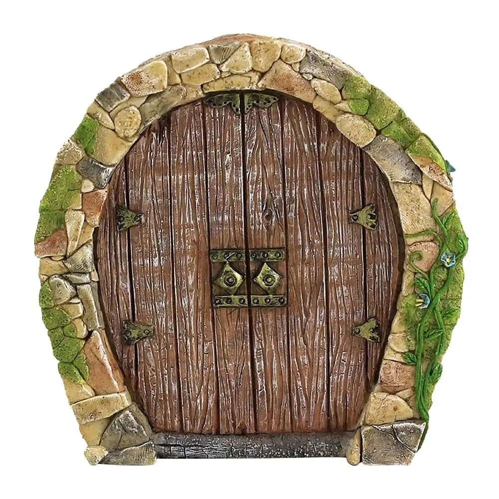 Wooden Fairy Gate Garden Sculpture – Fairy Tale Figurine Garden Sculpture Richie's Type D