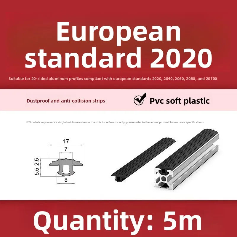 Kande Aluminum Profile Sealing Strip – Anti-Collision Dust Guard Profile Sealing Strip Richie's EU2020 5M