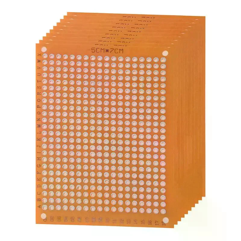 10PCS PCB Perfboard Kit – 432-Hole 5x7cm Prototype Board Prototype Perfboard Richie's