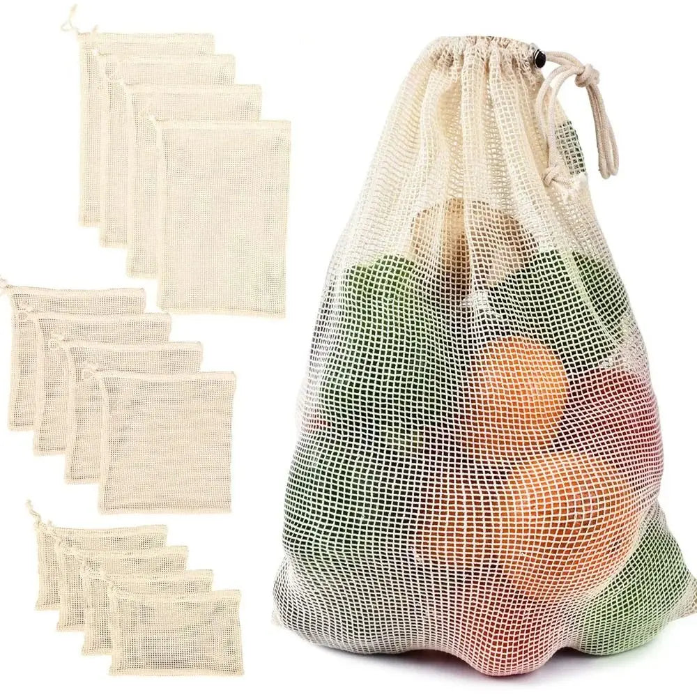 Reusable Cotton Mesh Bag – Eco-Friendly Produce & Shopping Bag Reusable Mesh Bag Richie's