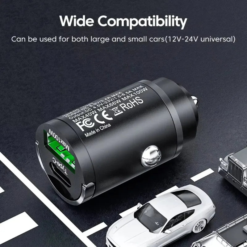 Mini USB-C Car Charger 20W Fast Charging – iPhone & Samsung USB-C Car Charger Richie's