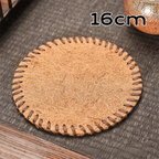 Round Braided Bristle Placemat – Heat Resistant Non-Slip Table Mat Table Placemat Richie's 16cm as show