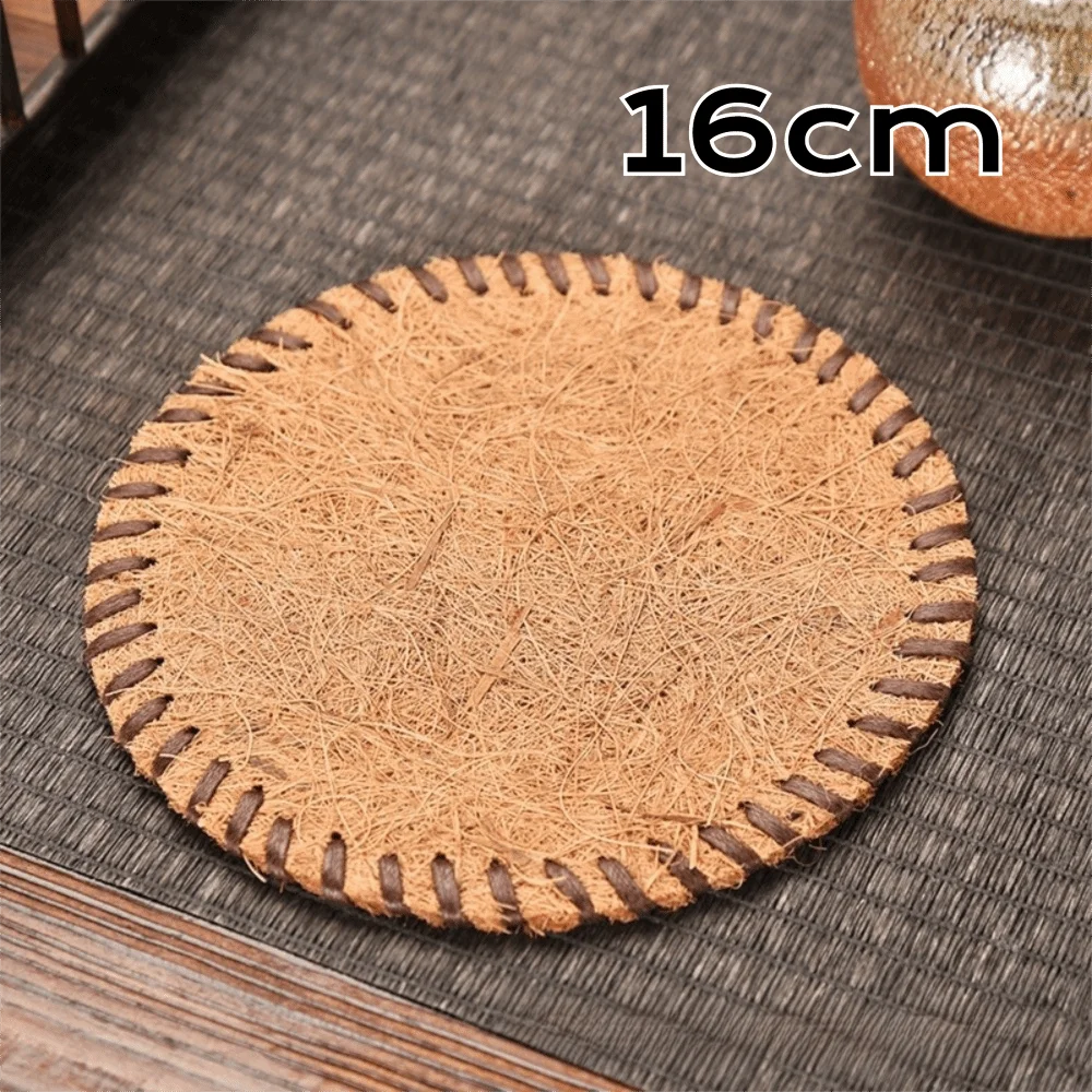 Round Braided Bristle Placemat – Heat Resistant Non-Slip Table Mat Table Placemat Richie's 16cm as show