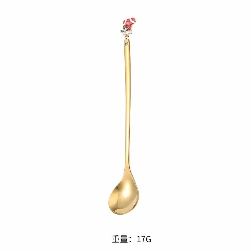 Christmas Stainless Steel Spoon Set with Holiday Pendants Holiday Spoon Set Richie's spoon 3