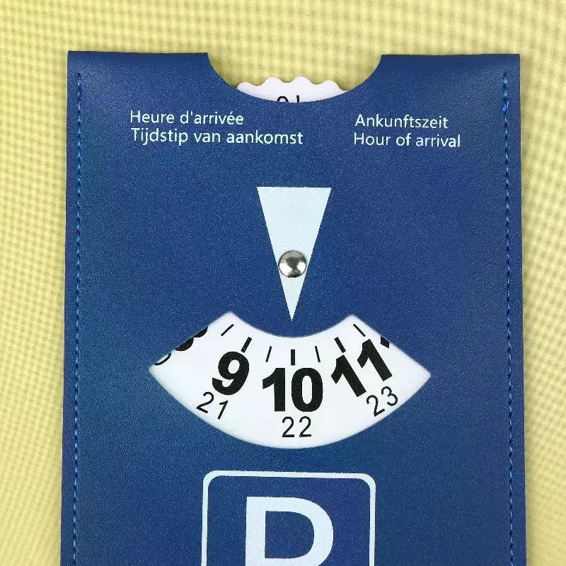 PU Leather Parking Disc 4-Language European Design | 1/3/5 Pack Car Parking Disc Richie's