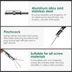 4-Pack Spring Loaded Screw Holder Bits – Anti-Drop Aluminum Alloy Screwdriver Bit Holder Richie's