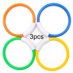 3-Piece Diving Ring Toss Set – Floating Pool Water Game Toys Pool Water Toy Set Richie's Random color mixing